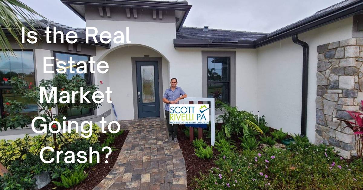 Scott Rivelli Standing in front of a Oaktree model home by Pulte asking if the Real Estate market is Going to Crash