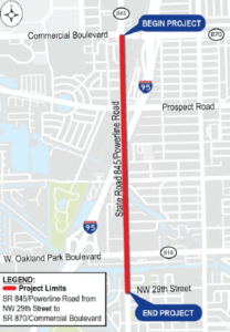 Map of MPO Plan for Powerline Road