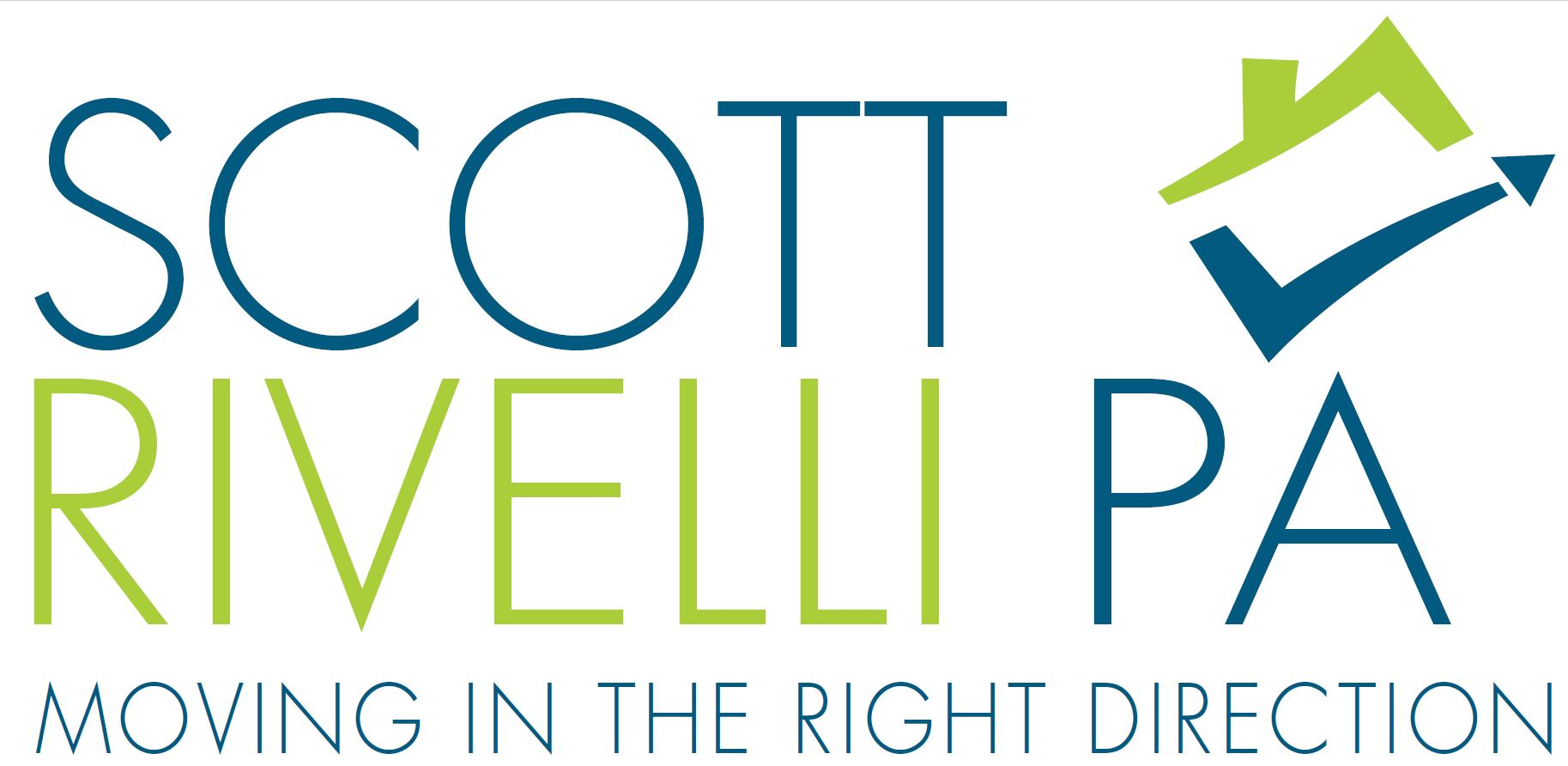 Scott Rivelli PA | Real Estate Consultant Scott Rivelli PA real estate logo with tagline “Moving in the Right Direction”