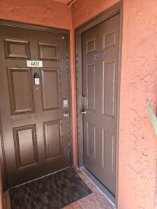 Private studio entrance Unit 402 Lauderdale Tennis Club